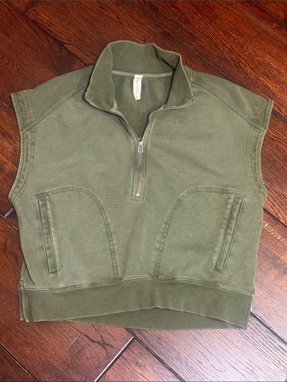 Daily Practice by Anthropologie Sleeveless Half-zip Sweatshirt Vest Medium